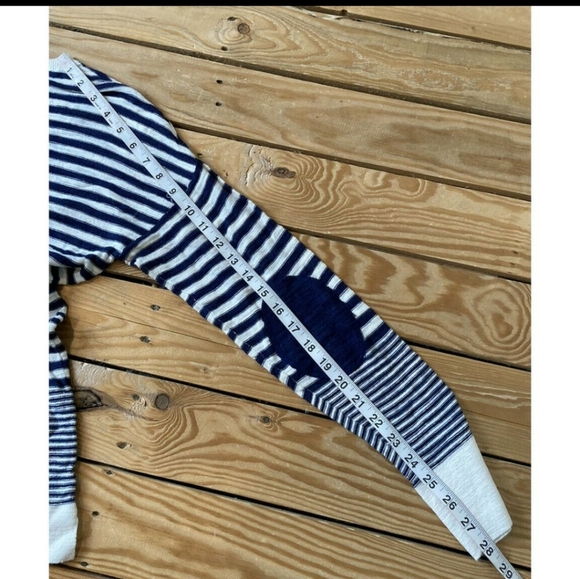 💛5 FOR $20💛 Downeast Navy Blue and Cream Striped Tunic Sweater - Picture 7 of 8